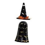 Ghost Light Decor Light Up with Witch Hat All Hallow Day Indoor Home Table Decoration Black