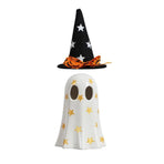 Ghost Light Decor Light Up with Witch Hat All Hallow Day Indoor Home Table Decoration White