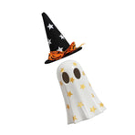 Ghost Light Decor Light Up with Witch Hat All Hallow Day Indoor Home Table Decoration White