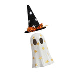 Ghost Light Decor Light Up with Witch Hat All Hallow Day Indoor Home Table Decoration White