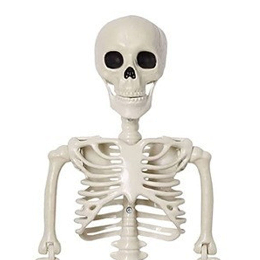2PCS Skeleton Decorations 35.4 Inch Plastic Posable Spooky Full Body Skeleton Haunted House Prop for Outdoor Indoor Party Yard Garden Lawn Decor