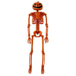 Human Skeleton 35.4in Plastic Realistic Creepy Pumpkin Skeleton for Decoration Prop
