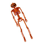 Human Skeleton 35.4in Plastic Realistic Creepy Pumpkin Skeleton for Decoration Prop