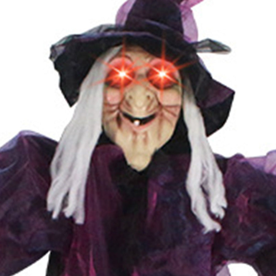 Hanging Witches Decor Voice Control Glowing Screaming Fabric Hanging Horror Toy for Festival Carnival Party