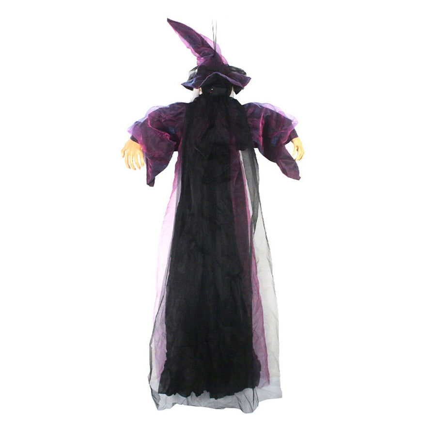 Hanging Witches Decor Voice Control Glowing Screaming Fabric Hanging Horror Toy for Festival Carnival Party