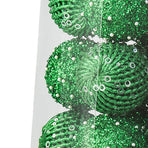 12pcs Xmas Ball Ornament Creative Lightweight Foam Xmas Tree Decorative Ball for Wedding Home Commercial Decoration Green
