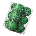 12pcs Xmas Ball Ornament Creative Lightweight Foam Xmas Tree Decorative Ball for Wedding Home Commercial Decoration Green