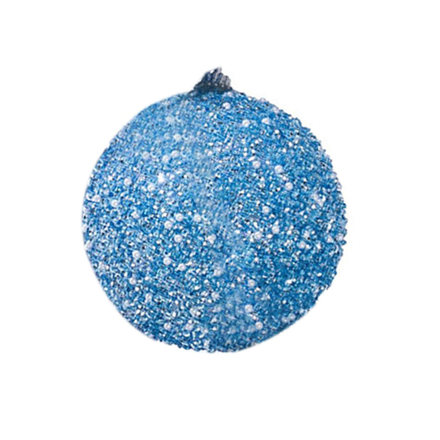 6Pcs Xmas Tree Snowball Ornaments Pendant Decor Foam Wedding Decoration Scene Props 10cm Blue