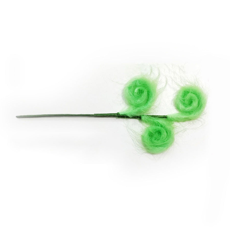 Xmas Tree Furry Picks Green Xmas Tree Topper Furry Spiral Curly Stems Ornament for Holiday Party