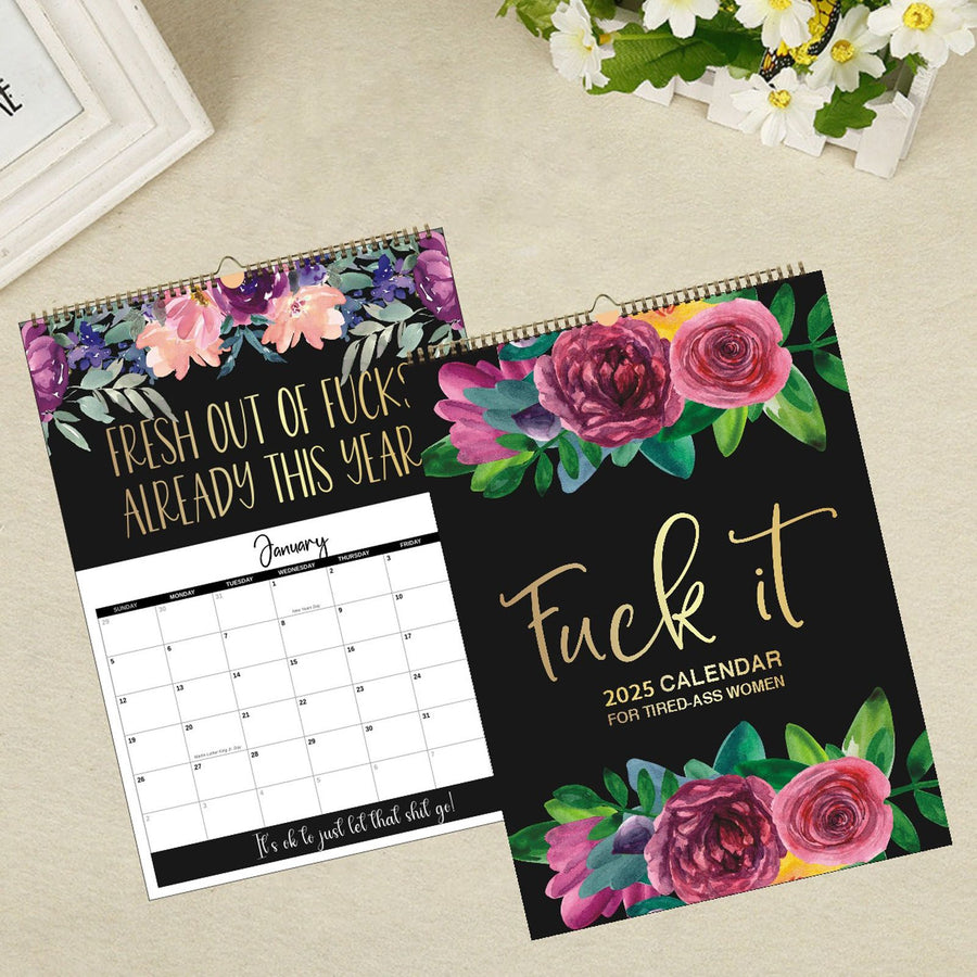 2025 Wall Hanging Calendar Delicate Stylish Wall Calender for Living Room Office English Gift Women's Calendar