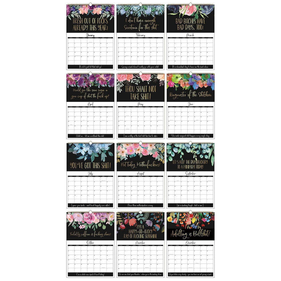 2025 Wall Hanging Calendar Delicate Stylish Wall Calender for Living Room Office English Gift Women's Calendar