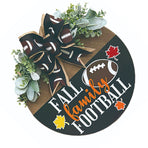 Front Door Sign Wooden Xmas Football Front Door Hanging Plaque Decor for Wall Porch