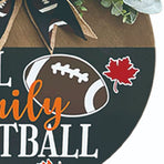 Front Door Sign Wooden Xmas Football Front Door Hanging Plaque Decor for Wall Porch