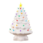 Xmas Tree Decoration Resin Exquisite Xmas Tree Figurine Statue Home Decor Gift 15cm White