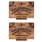 Miniature Wooden Ouija Board with Drawer Heart Pattern Functional Spirit Board Decoration for Home 2pcs