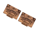 Miniature Wooden Ouija Board with Drawer Heart Pattern Functional Spirit Board Decoration for Home 2pcs