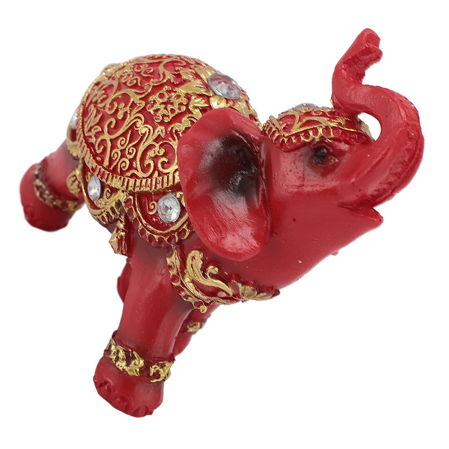 Elephant Statue Wealth Lucky Feng Shui Elephant Figurine Home Decor House Warming Present TV Cabinet Entryway Decoration Red S