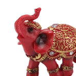 Elephant Statue Wealth Lucky Feng Shui Elephant Figurine Home Decor House Warming Present TV Cabinet Entryway Decoration Red S