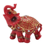 Elephant Statue Wealth Lucky Feng Shui Elephant Figurine Home Decor House Warming Present TV Cabinet Entryway Decoration Red S