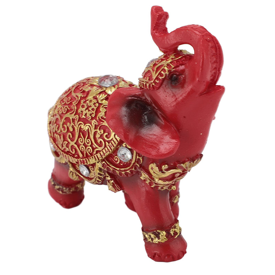 Elephant Statue Wealth Lucky Feng Shui Elephant Figurine Home Decor House Warming Present TV Cabinet Entryway Decoration Red S