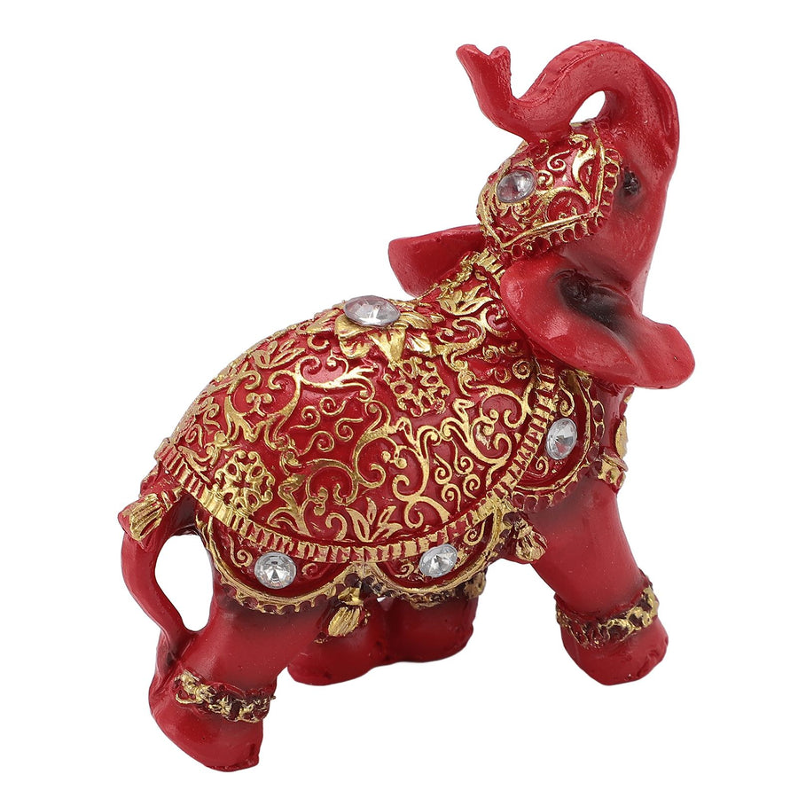 Elephant Statue Wealth Lucky Feng Shui Elephant Figurine Home Decor House Warming Present TV Cabinet Entryway Decoration Red S