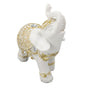 Elephant Statue White Resin Cute Lucky Elephant Sculpture for Entryway Bookshelf Computer Desk Home Decoration S