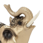 Elephant Statue Gold Good Luck Wealth Resin Elephant Sculpture for TV Cabinet Entryway Home Decoration L