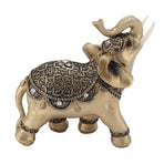 Elephant Statue Gold Good Luck Wealth Resin Elephant Sculpture for TV Cabinet Entryway Home Decoration L