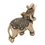 Elephant Statue Gold Good Luck Wealth Resin Elephant Sculpture for TV Cabinet Entryway Home Decoration L