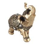 Elephant Statue Gold Good Luck Wealth Resin Elephant Sculpture for TV Cabinet Entryway Home Decoration S