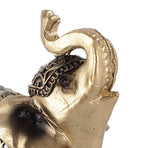 Elephant Statue Gold Good Luck Wealth Resin Elephant Sculpture for TV Cabinet Entryway Home Decoration S