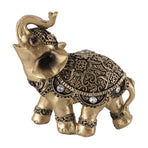 Elephant Statue Gold Good Luck Wealth Resin Elephant Sculpture for TV Cabinet Entryway Home Decoration S