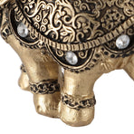 Elephant Statue Gold Good Luck Wealth Resin Elephant Sculpture for TV Cabinet Entryway Home Decoration S