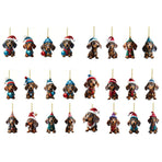 Vacation Advent Calendar Cute Dachshund Pendant 24 Days Xmas Countdown Calendar for Present Type B