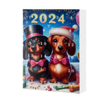 Vacation Advent Calendar Cute Dachshund Pendant 24 Days Xmas Countdown Calendar for Present Type C
