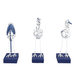 Seagull Figurine Composite Wood Iron Vivid Exquisite Seagull Seabird Statue for Desktop Décor