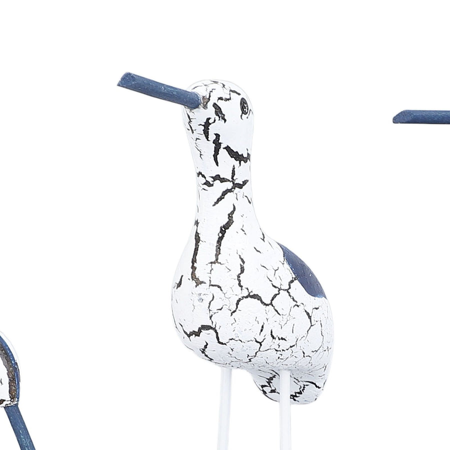 Seagull Figurine Composite Wood Iron Vivid Exquisite Seagull Seabird Statue for Desktop Décor
