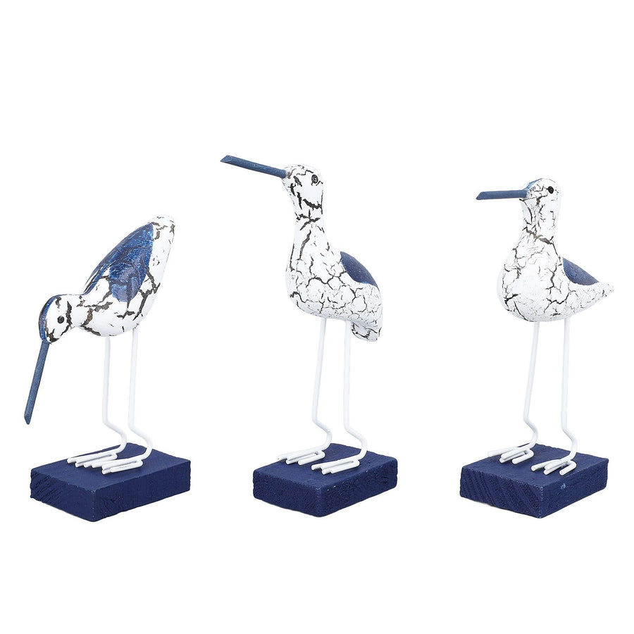 Seagull Figurine Composite Wood Iron Vivid Exquisite Seagull Seabird Statue for Desktop Décor