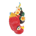Parrot Sculpture Decoration Indoor Outdoor Resin Macaw Statue Figurine Garden Art Right Red