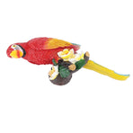 Parrot Sculpture Decoration Indoor Outdoor Resin Macaw Statue Figurine Garden Art Right Red