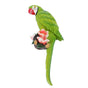 Hanging Parrots Sculpture Decorative Realistic Animal Parrots Garden Statues Cute Tropical Bird Decor for Yard Balcony Green On Right