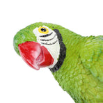 Hanging Parrots Sculpture Decorative Realistic Animal Parrots Garden Statues Cute Tropical Bird Decor for Yard Balcony Green On Right