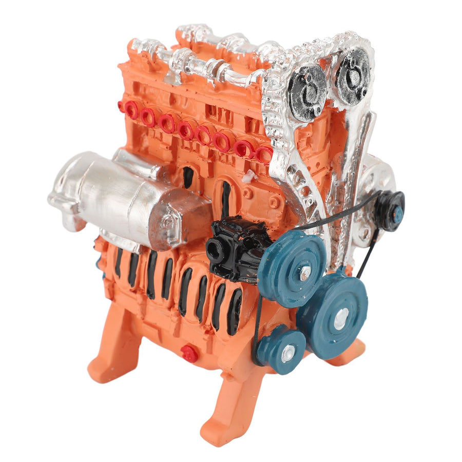 Car Engine Model Resin 8 Cylinder Car Engine Model Desktop Display Ornament Home Decoration for Teens Adults