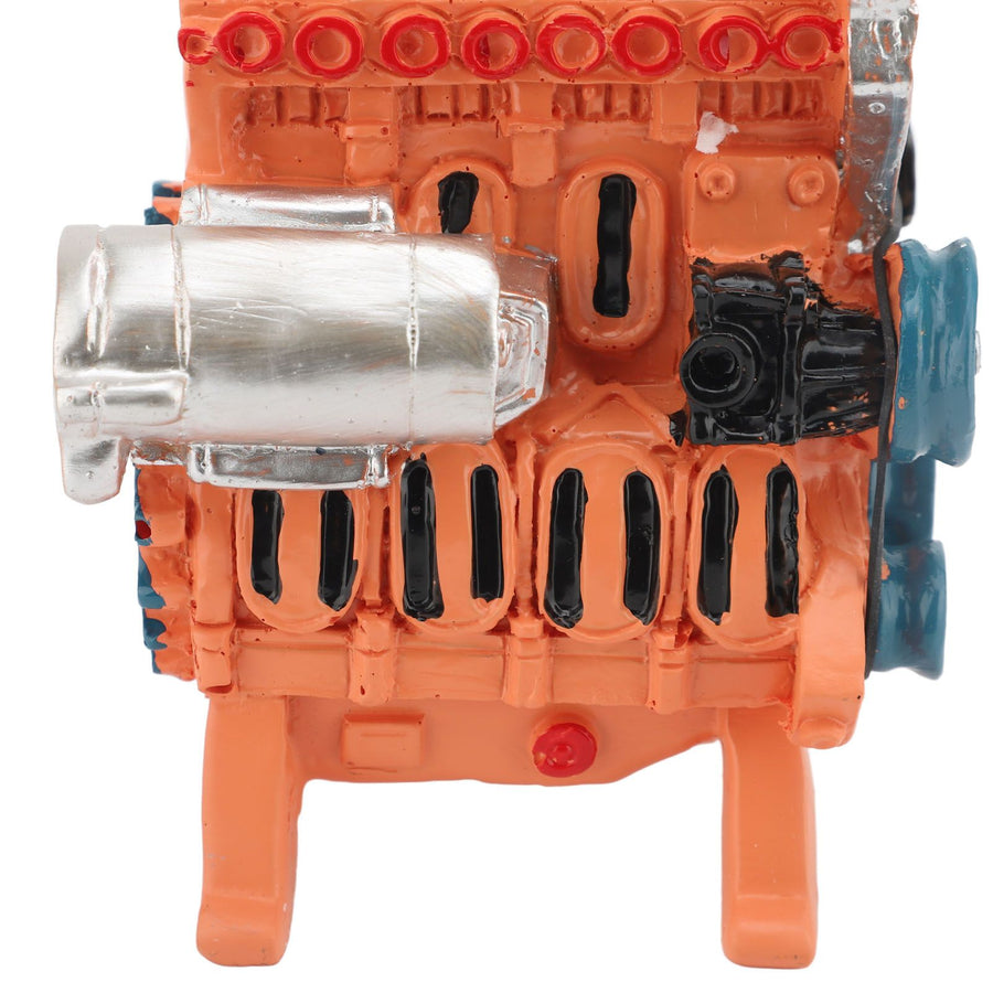 Car Engine Model Resin 8 Cylinder Car Engine Model Desktop Display Ornament Home Decoration for Teens Adults