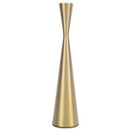 Geometric Candle Holder Aluminum Gold Taper Candlestick Holder Decor for 3cm Candle L 6 X 26.5cm / 2.36 X 10.43in