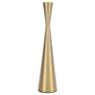 Geometric Candle Holder Aluminum Gold Taper Candlestick Holder Decor for 3cm Candle L 6 X 26.5cm / 2.36 X 10.43in