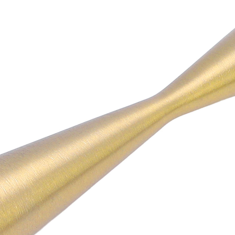 Geometric Candle Holder Aluminum Gold Taper Candlestick Holder Decor for 3cm Candle L 6 X 26.5cm / 2.36 X 10.43in
