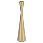 Geometric Candle Holder Aluminum Gold Taper Candlestick Holder Decor for 3cm Candle L 6 X 26.5cm / 2.36 X 10.43in