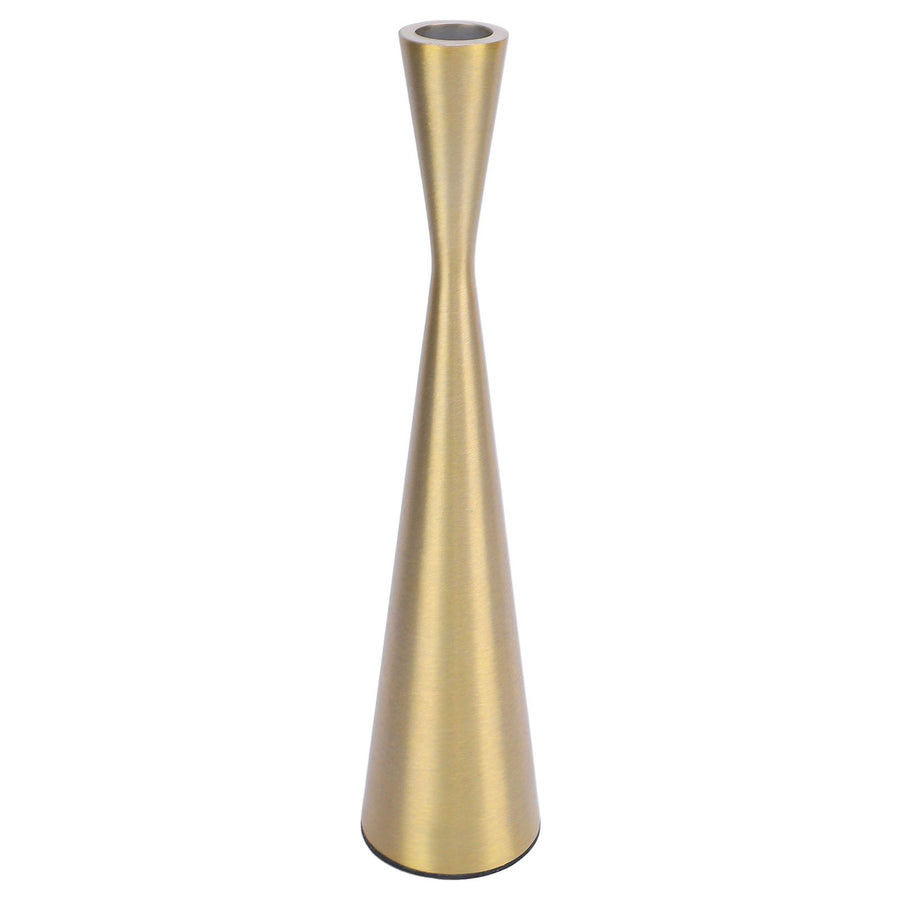 Geometric Candle Holder Aluminum Gold Taper Candlestick Holder Decor for 3cm Candle L 6 X 26.5cm / 2.36 X 10.43in