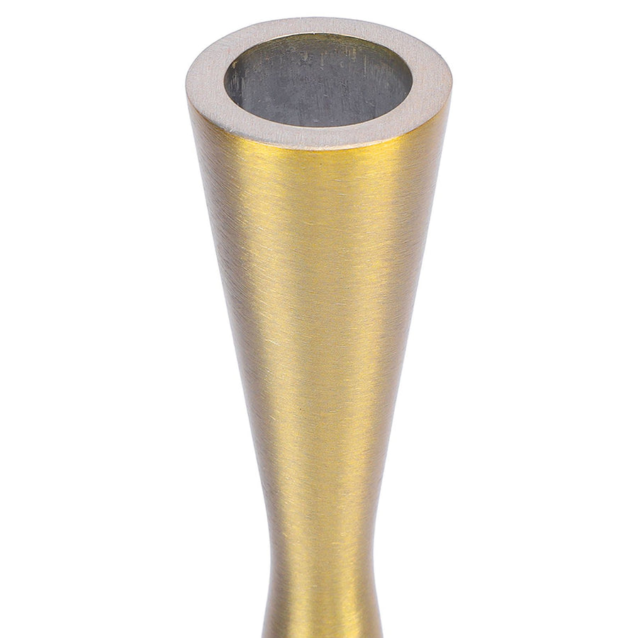 Geometric Candle Holder Aluminum Gold Taper Candlestick Holder Decor for 3cm Candle L 6 X 26.5cm / 2.36 X 10.43in